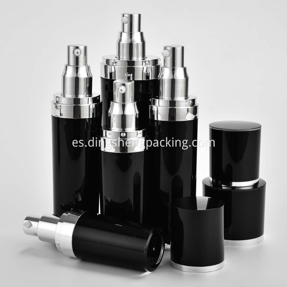 Cosmetic Packaging Spray Black Airless Pump Bottle
